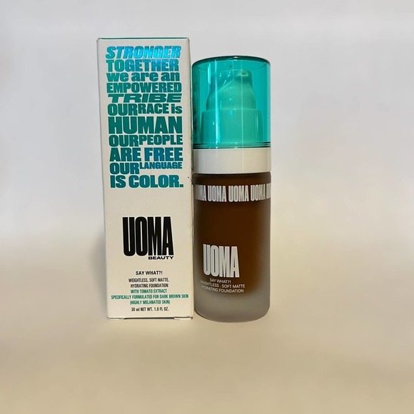 UOMA Say What Weightless Soft Matte Hydrating Foundation 1 oz Black Pearl T1W